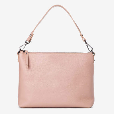 Everyday Leather Crossbody Bag, Leather Key Ring + Bottle Gift Set – Blush