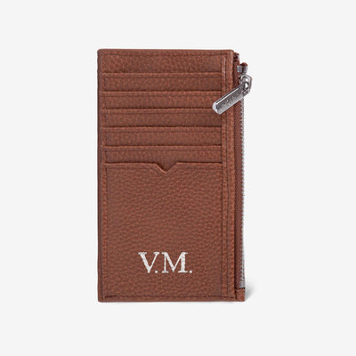 Mini Card Wallet - Pebbled Tan