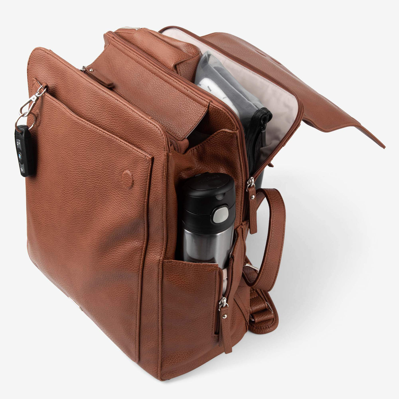 Emmy Work Backpack (Vegan) Pebbled Tan