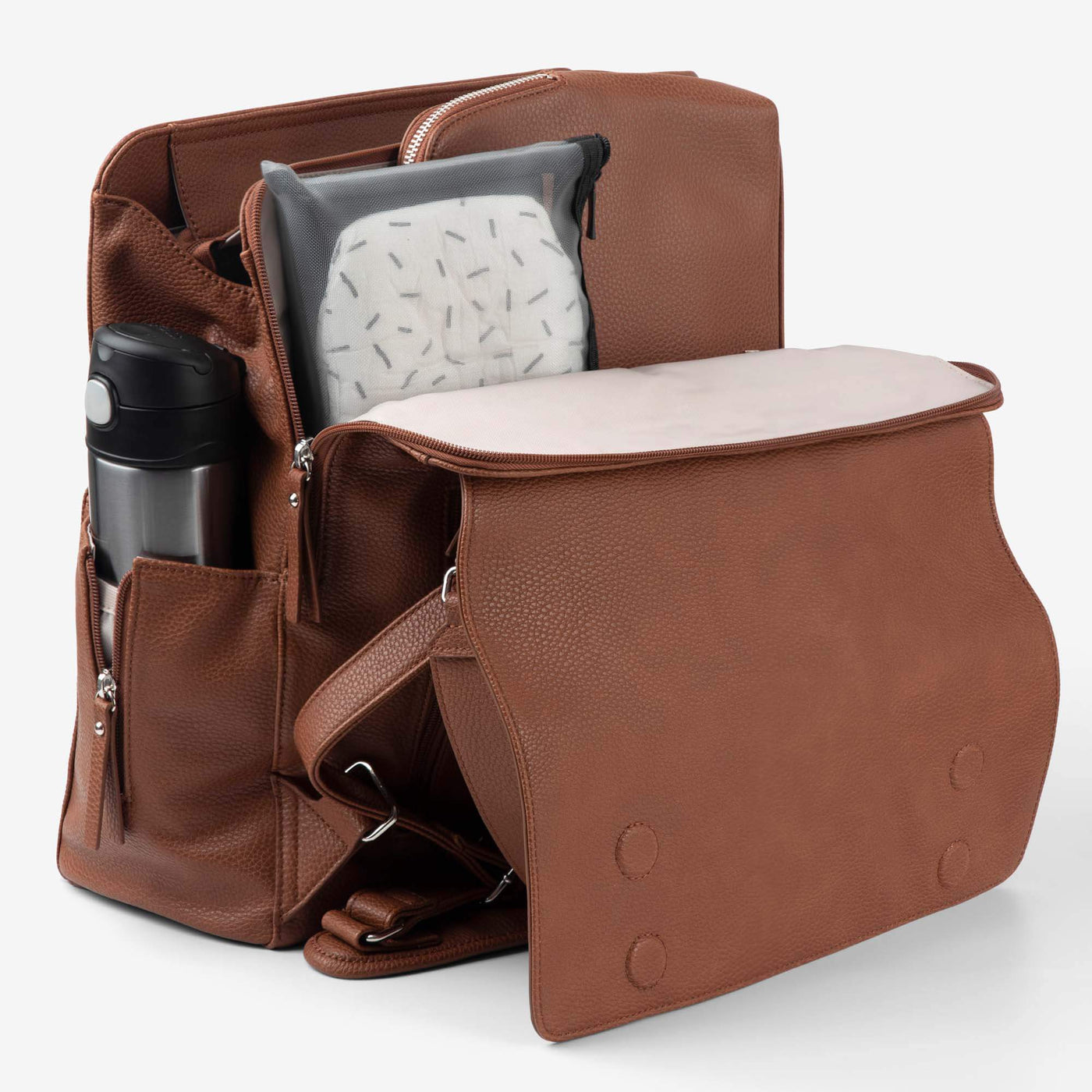 Emmy Work Backpack (Vegan) Pebbled Tan