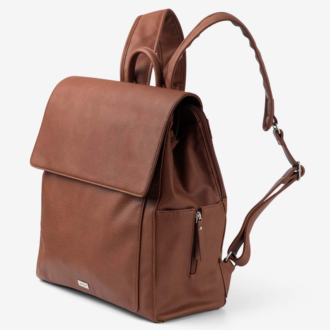 Emmy Work Backpack (Vegan) Pebbled Tan