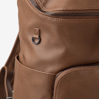 Frankie Work Backpack (Vegan) Pebbled Tan/ Gunmetal