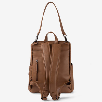 Frankie Everyday Backpack (Vegan) Pebbled Tan/ Gunmetal