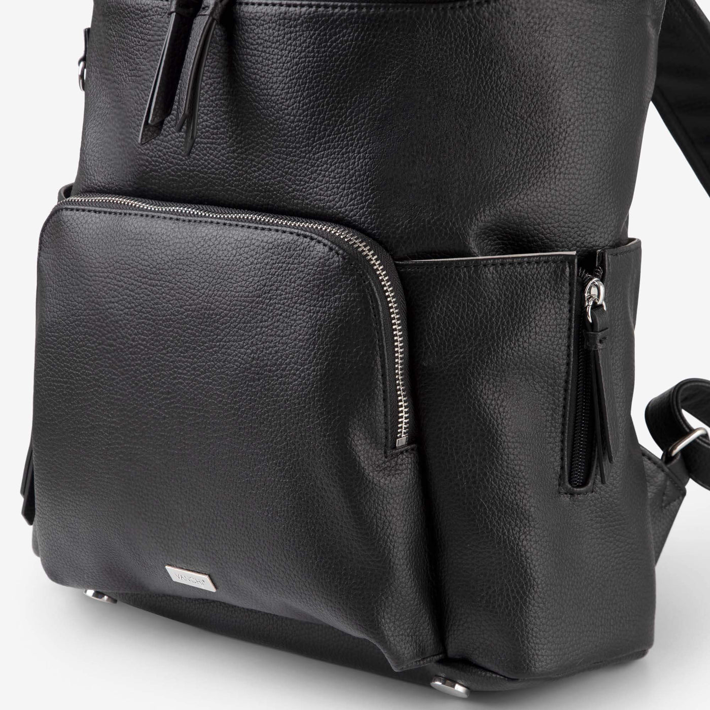 Frankie Everyday Backpack (Vegan) Black/ Silver - Outlet