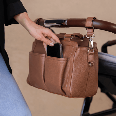 Amelia Convertible Pram Caddy - Pebbled Tan