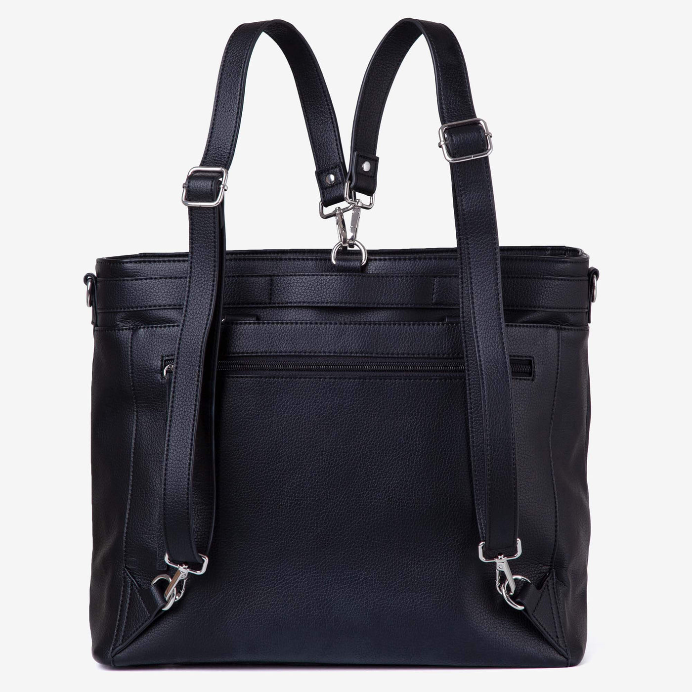 Billie Convertible Tote Baby Bag (Vegan) Black - Outlet