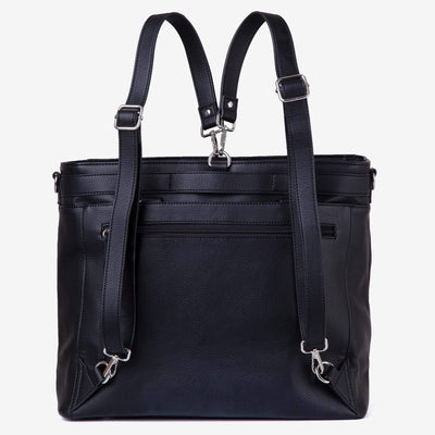 Billie Convertible Tote Baby Bag (Vegan) Black - Outlet