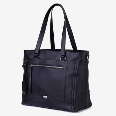 Billie Convertible Tote Baby Bag (Vegan) Black - Outlet