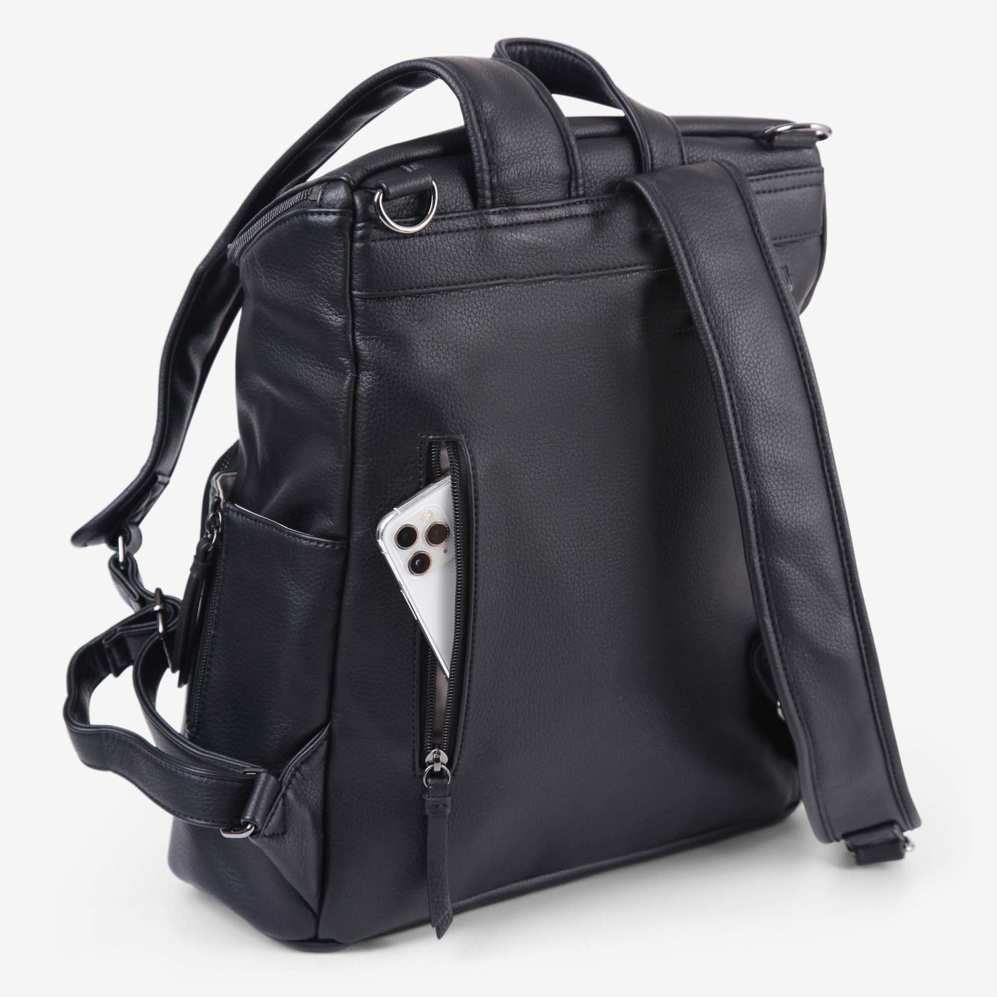 Frankie Work Backpack (Vegan) Black/ Gunmetal