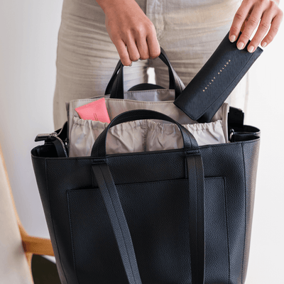 Ida Tote + Organiser (Vegan) Black