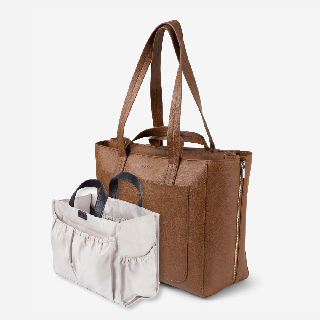 Ida Tote + Organiser (Vegan) Tan