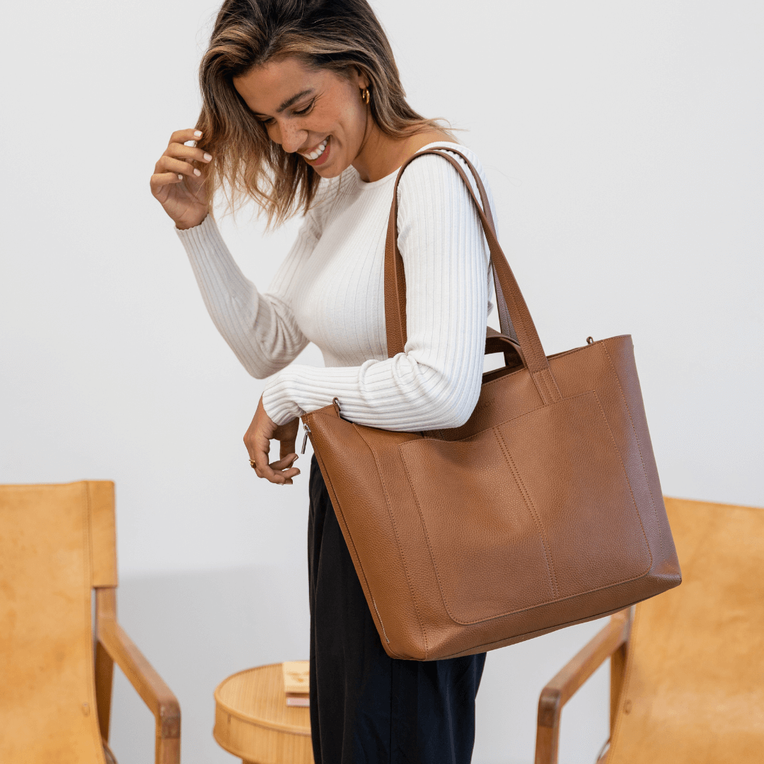 Ida Tote + Organiser (Vegan) Tan