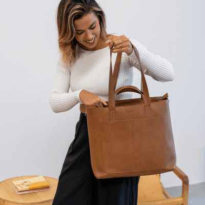 Ida Tote + Organiser (Vegan) Tan