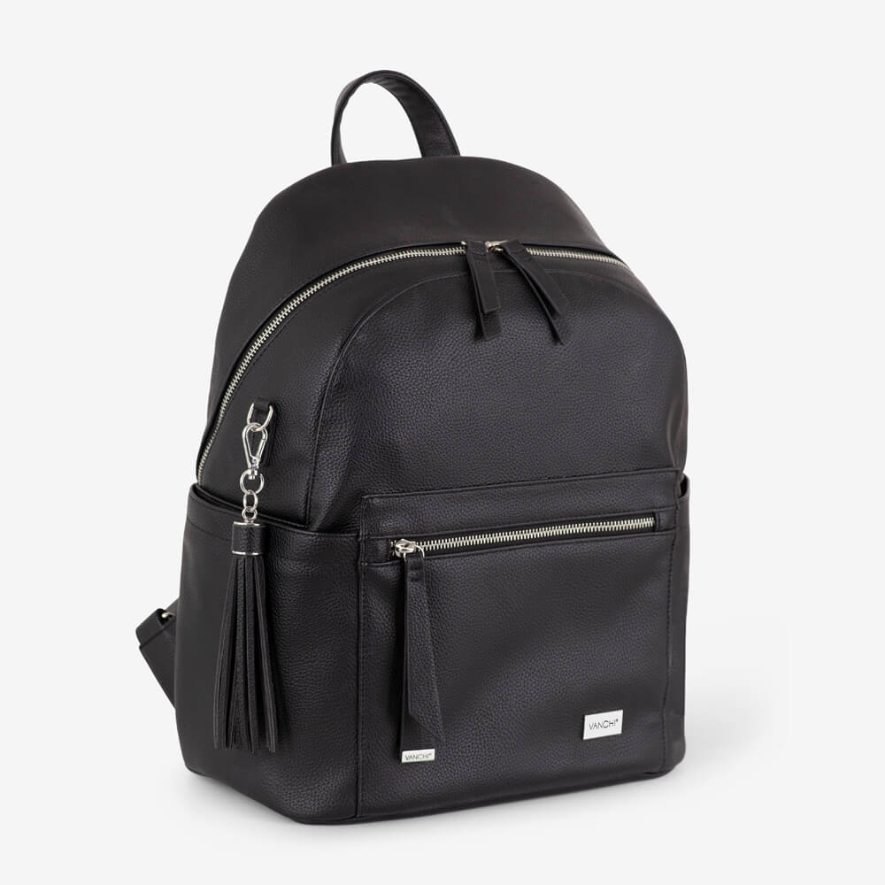 Manhattan 2-Way Backpack Nappy Bag (Vegan) Black - Outlet