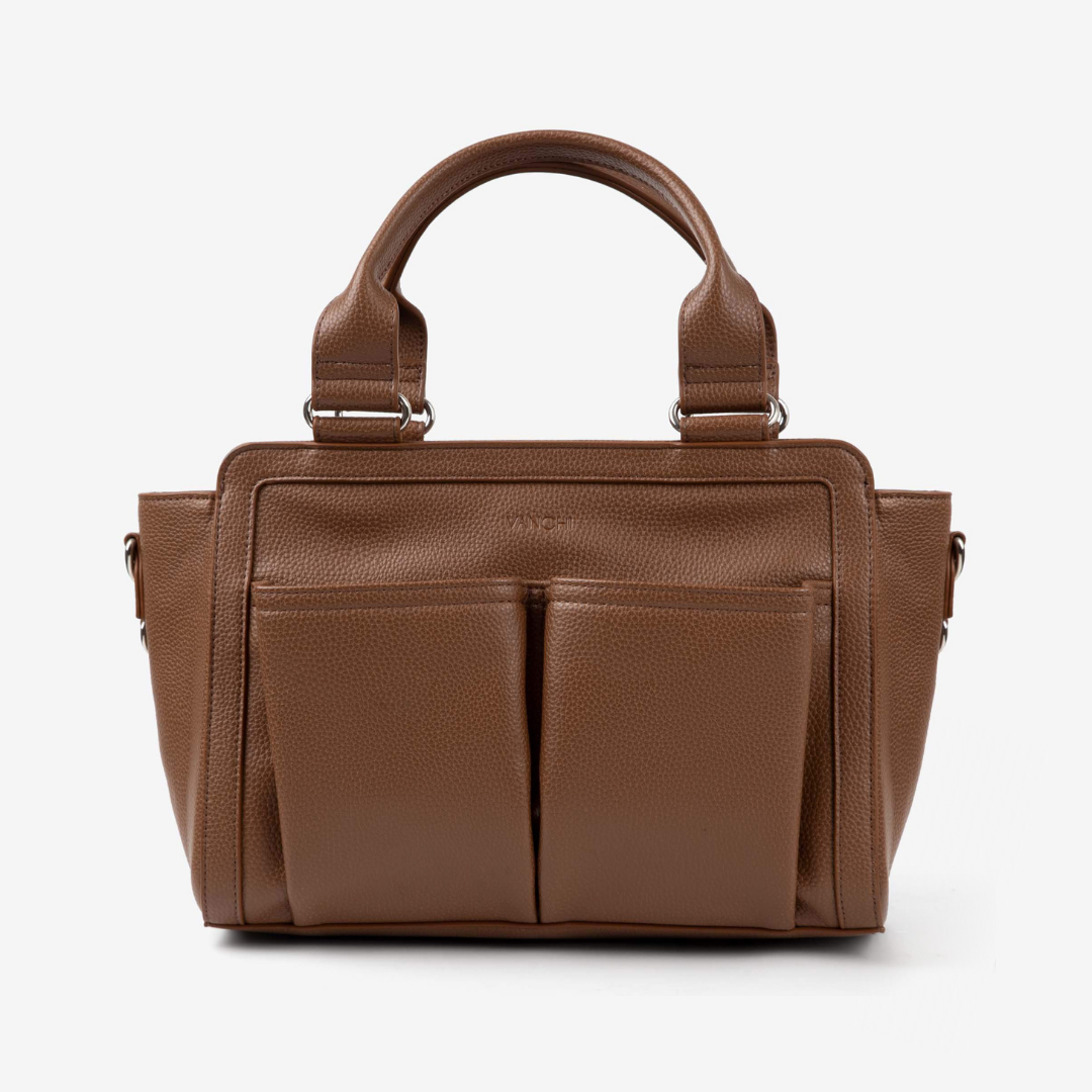 Amelia Pram Caddy - Pebbled Tan