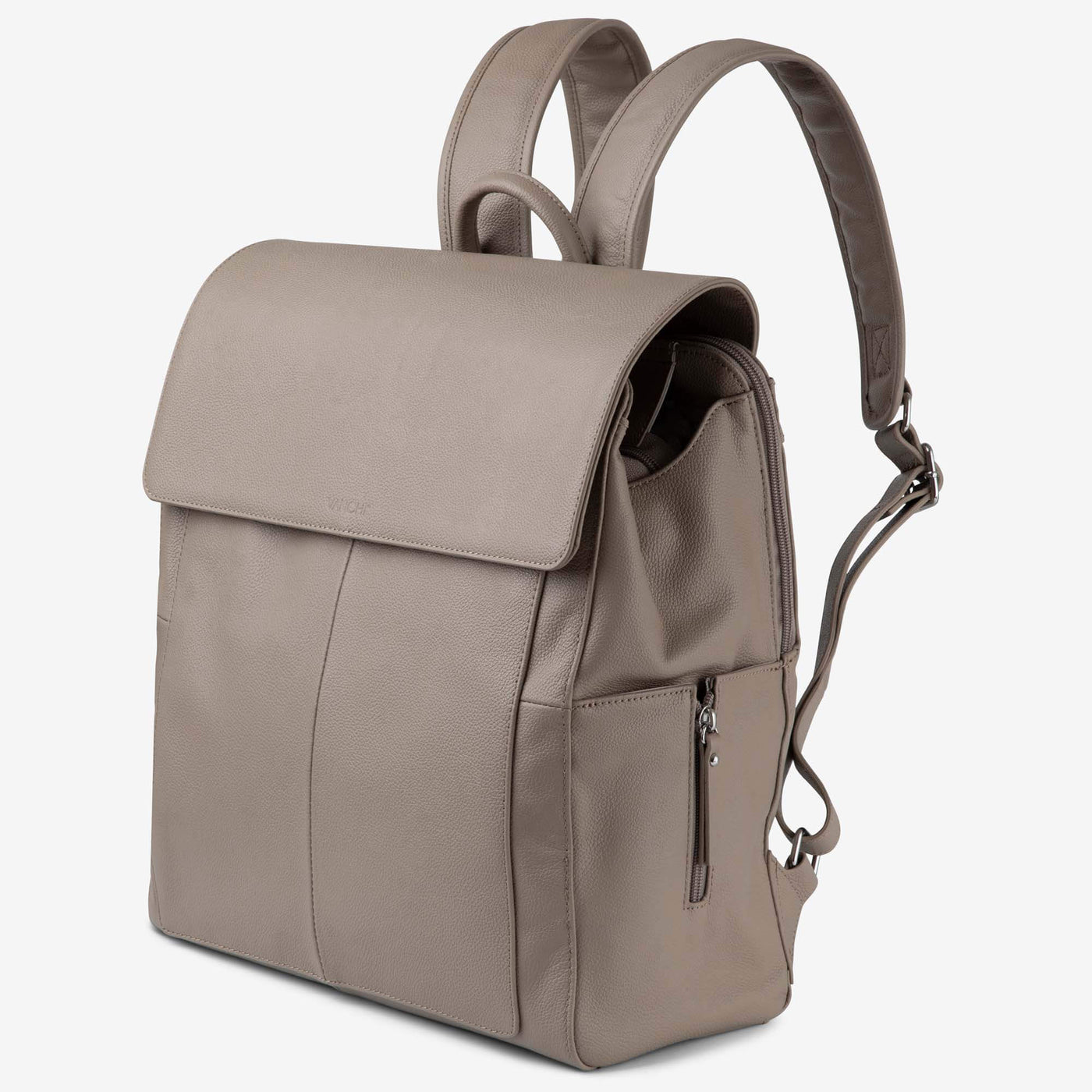 Emmy Backpack (Leather) Taupe