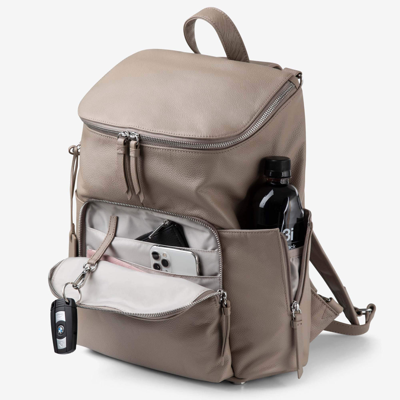 Frankie Everyday Backpack (Leather) Taupe