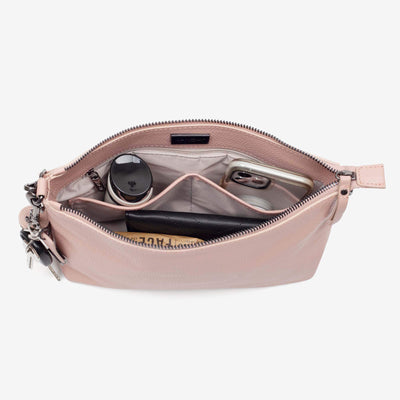 Everyday Leather Crossbody Bag + Bottle Gift Set- Blush