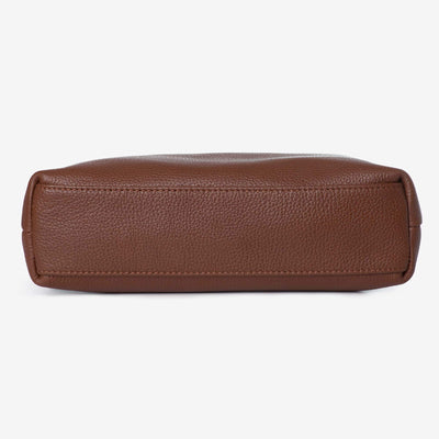 Everyday Leather Crossbody Bag, Leather Key Ring + Bottle Gift Set – Tan