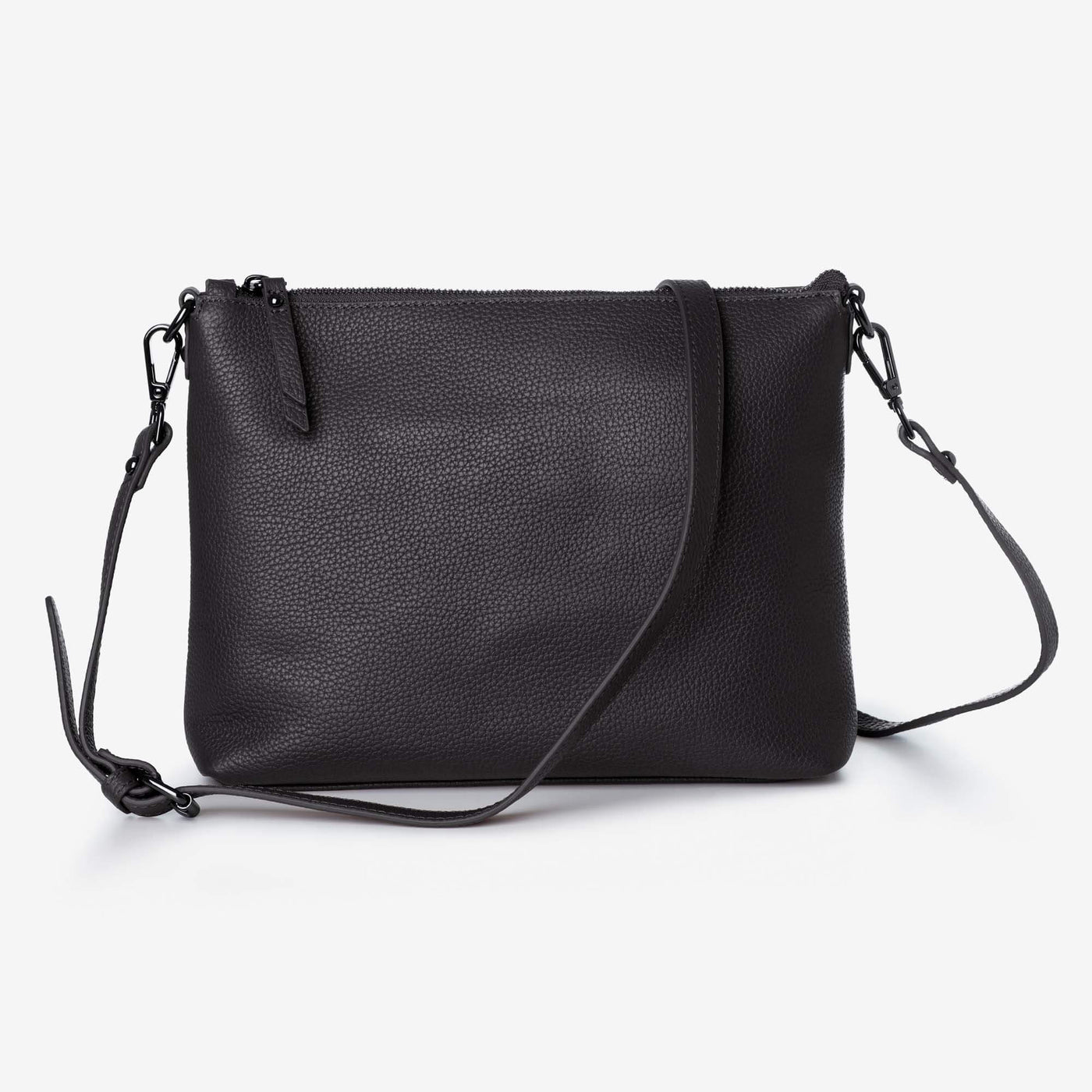 Everyday Leather Crossbody Bag - Black