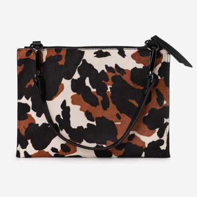 Leather Mini Clutch + Leather Key Ring/ Bag Tassel Gift Set – Cowhide