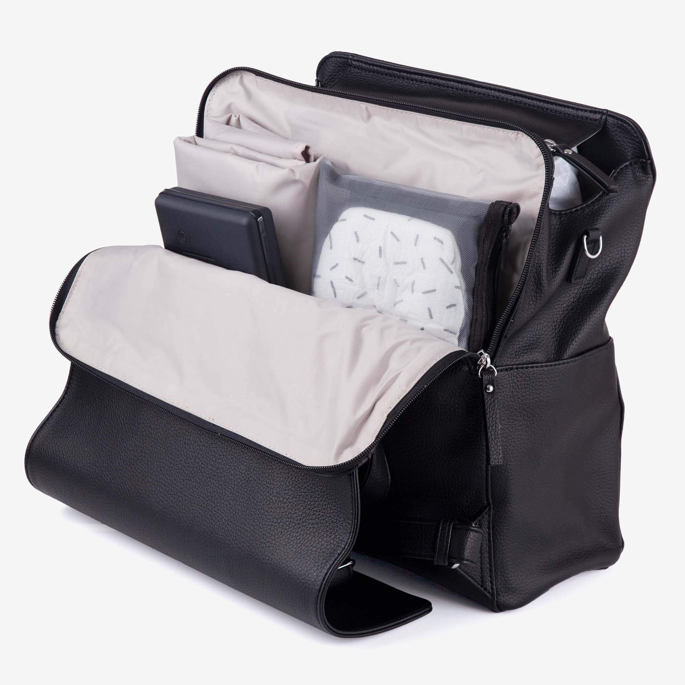 Emmy Backpack & Pram Caddy Bundle - Black