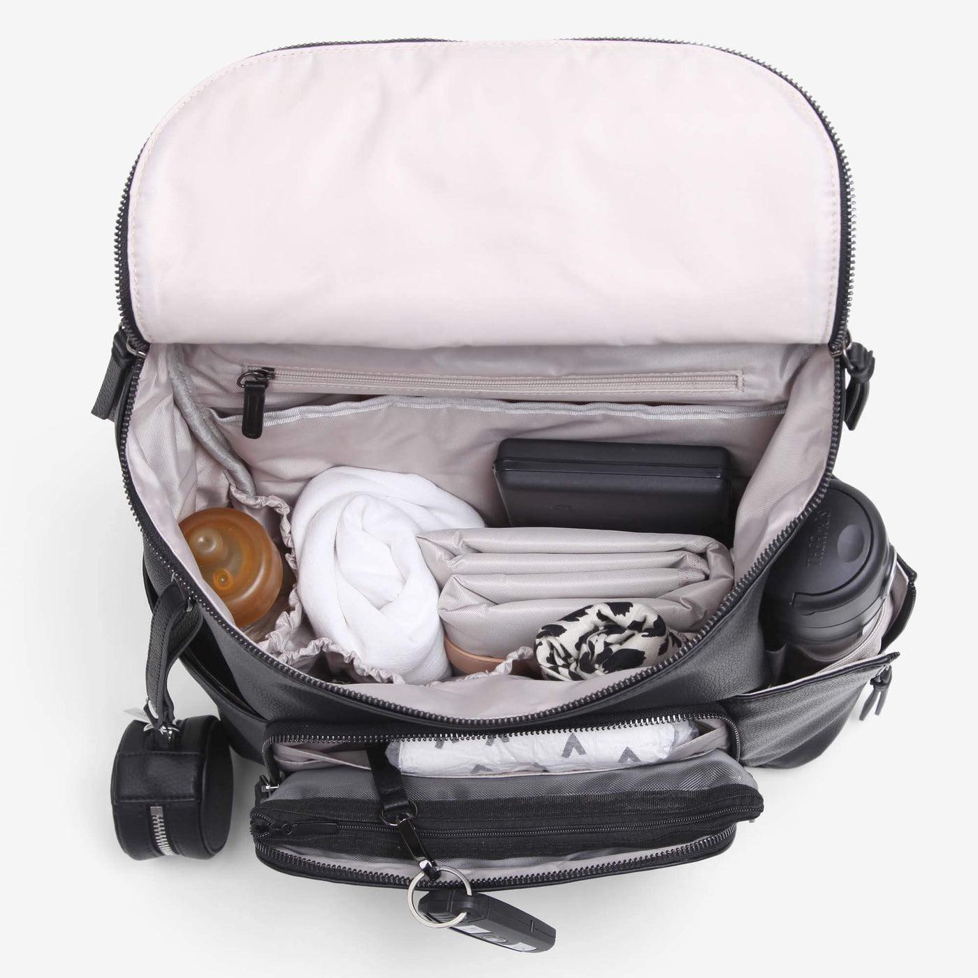 Frankie Backpack & Pram Caddy Bundle - Black