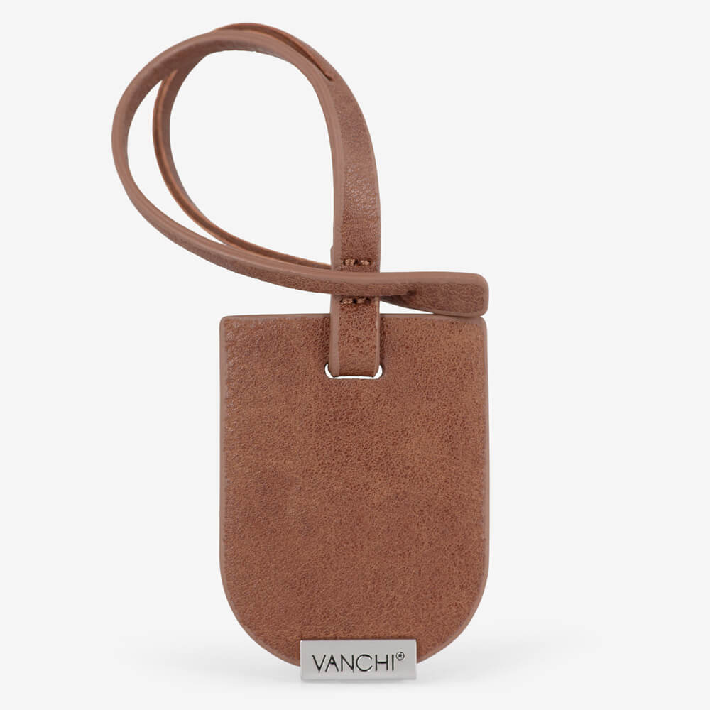 Personalised VANCHI Luggage Tag - Tan