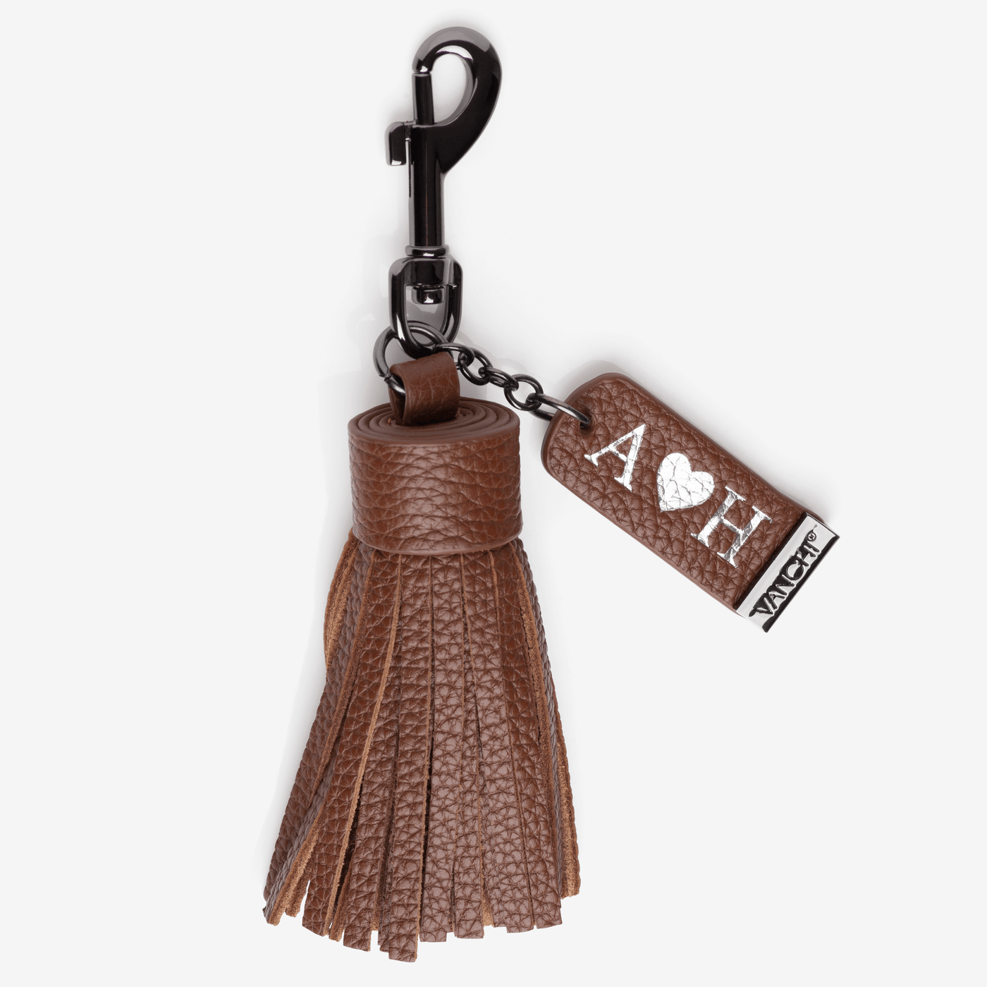 Leather Mini Clutch + Leather Key Ring/ Bag Tassel Gift Set – Tan