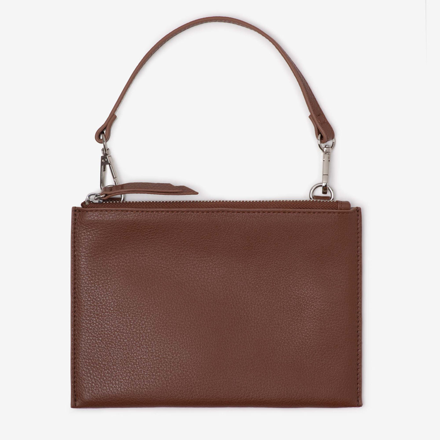 Leather Mini Clutch -  Tan