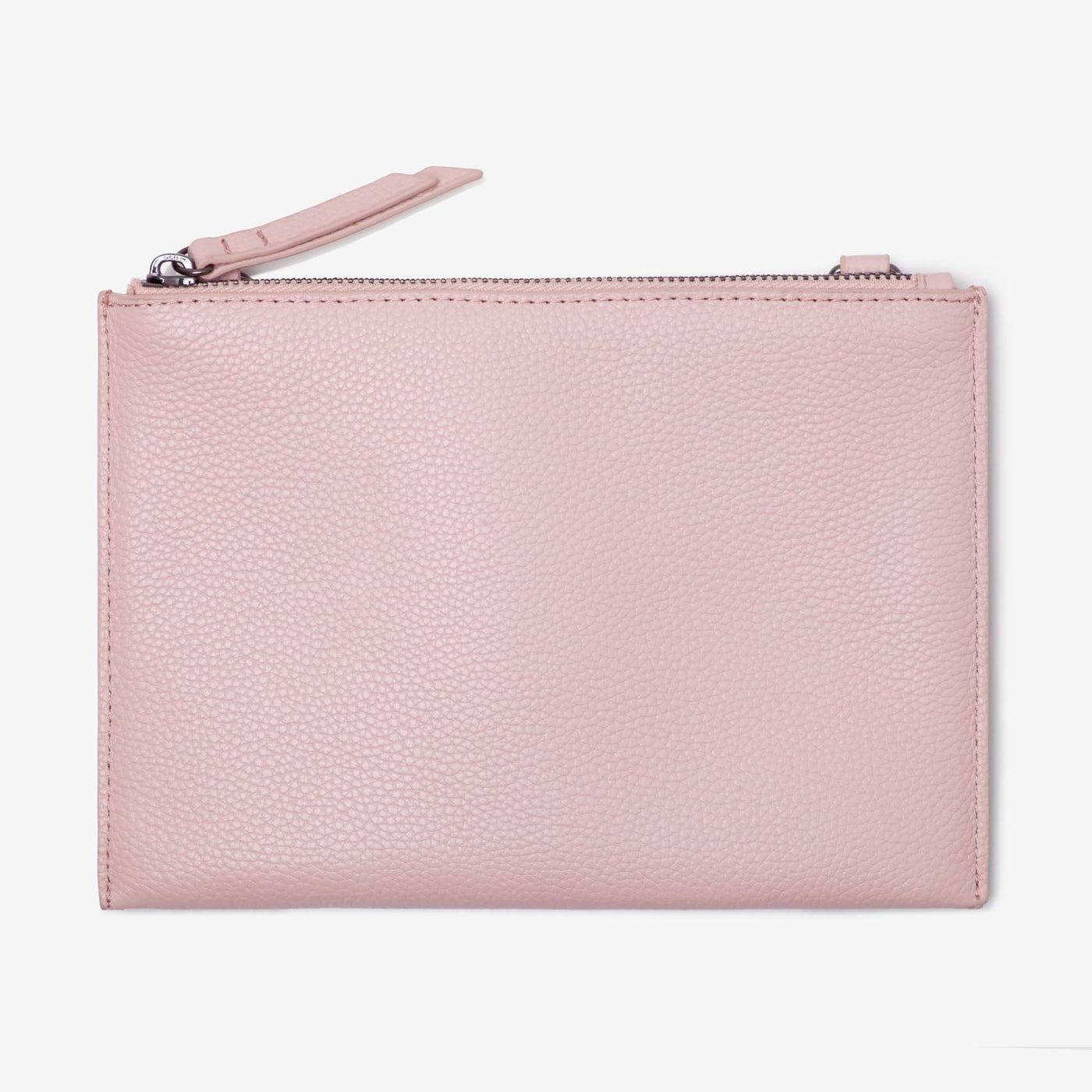 Leather Mini Clutch + Leather Key Ring/ Bag Tassel Gift Set – Blush