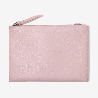 Leather Mini Clutch + Leather Key Ring/ Bag Tassel Gift Set – Blush