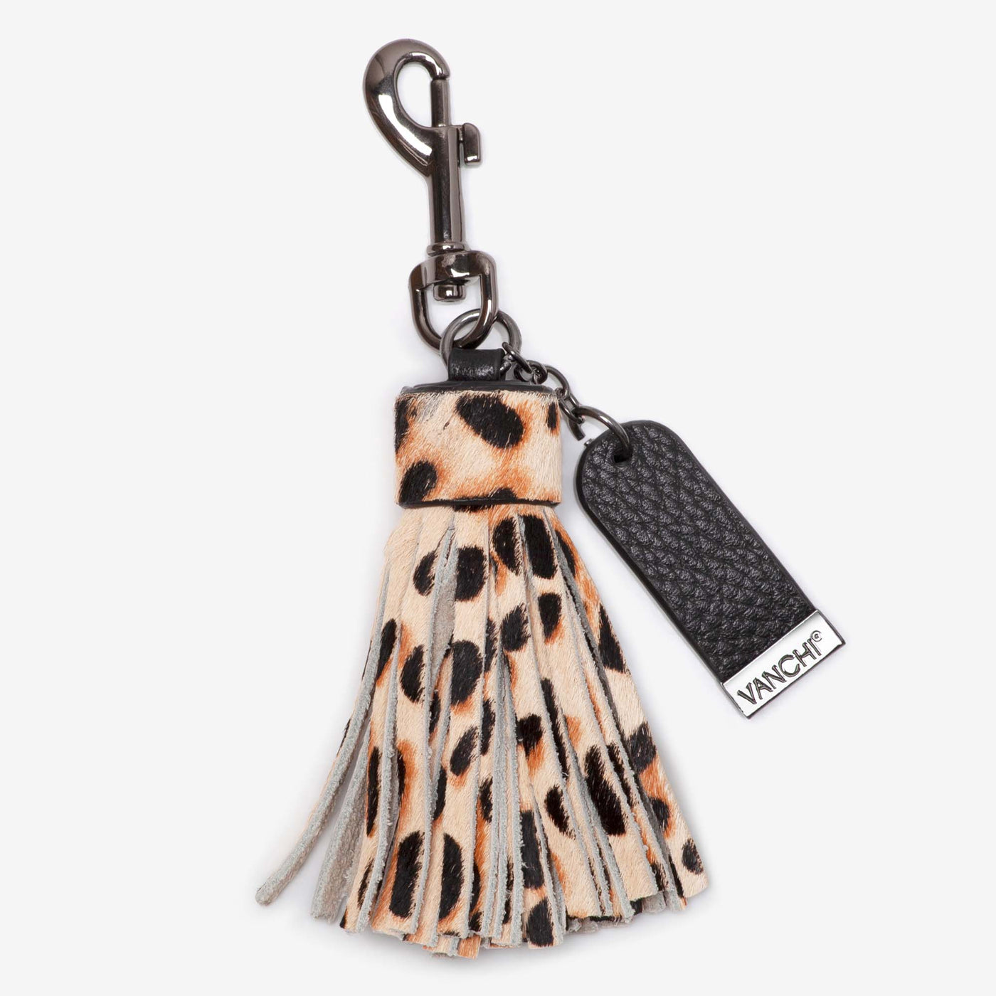 Leather Key Ring/ Bag Tassel – Tan