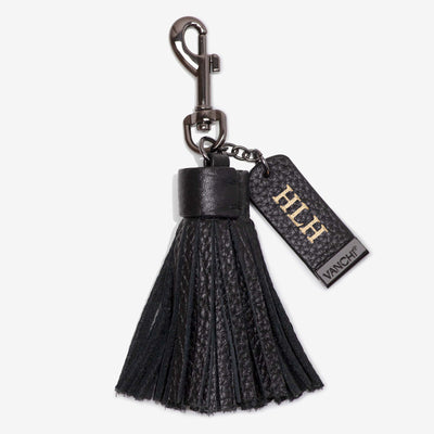 Leather Key Ring/ Bag Tassel – Black