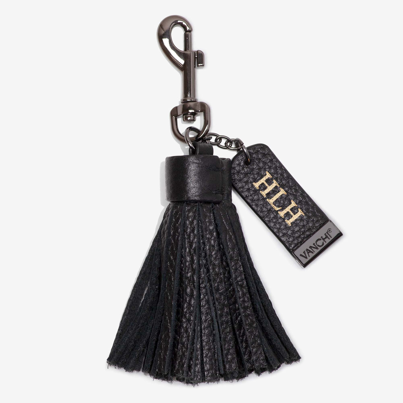 Leather Key Ring/ Bag Tassel + Tan Mini Card Wallet