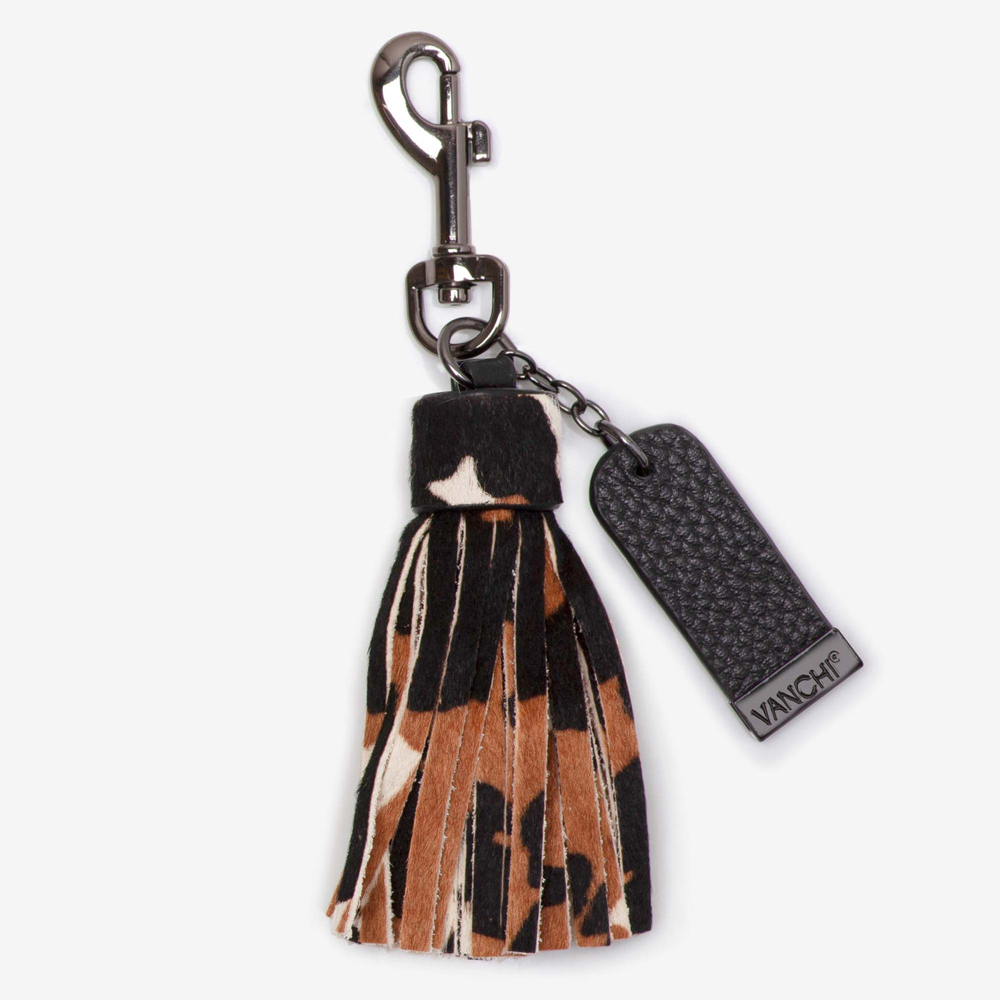 Leather Key Ring/ Bag Tassel – Cowhide