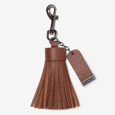 Leather Mini Clutch + Leather Key Ring/ Bag Tassel Gift Set – Tan