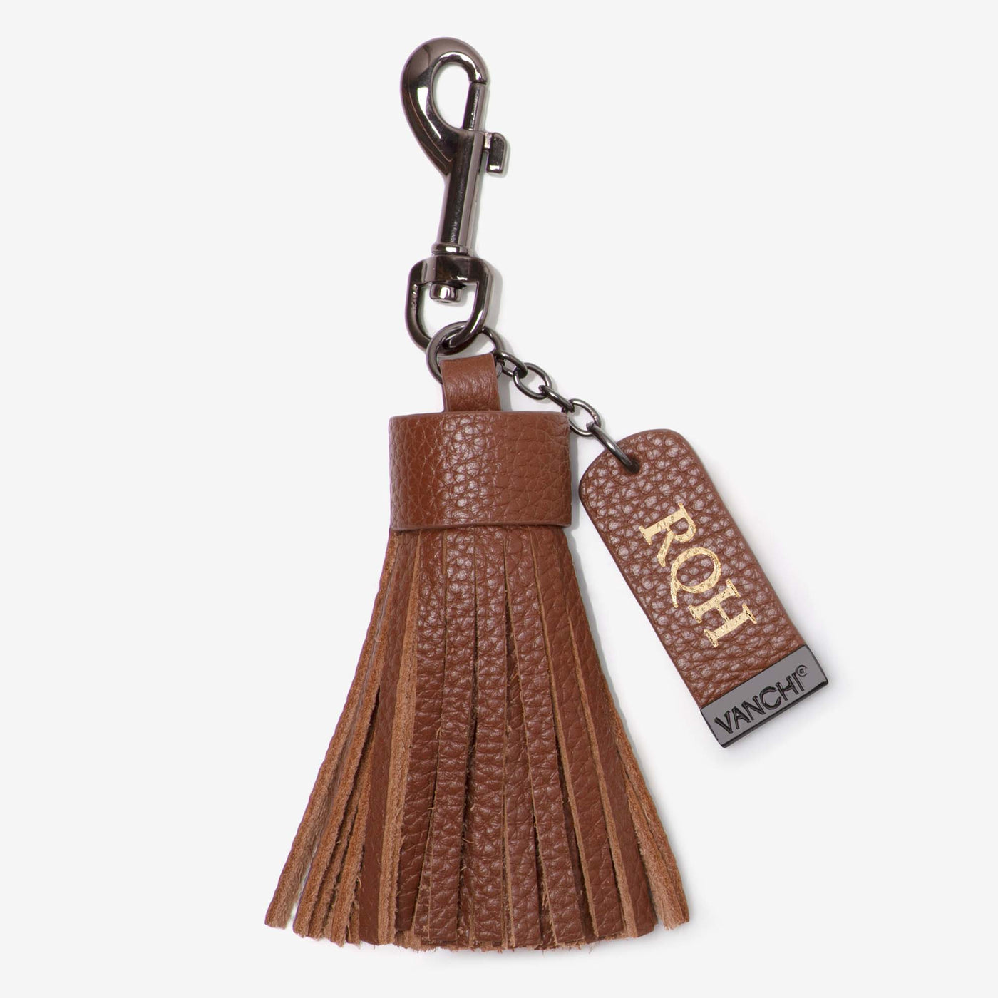 Leather Mini Clutch + Leather Key Ring/ Bag Tassel Gift Set – Tan