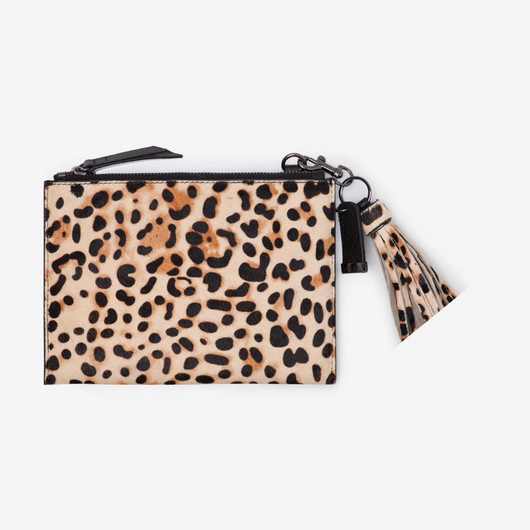 Leather Key Ring/ Bag Tassel – Leopard